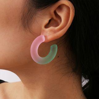 Gradient Acrylic Open Hoop Earring