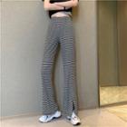 Striped Wide Leg Pants Black & White - One Size