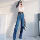 Ultra-long High-waist Boot-cut Jeans