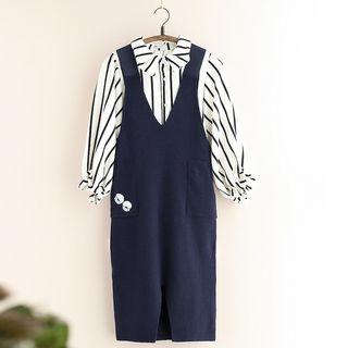 Embroidered Knitted Dress