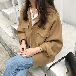 Tweed Panel Cropped Coat