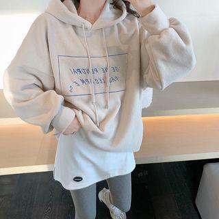 Lettering Hoodie / Mock Two-piece Leggings