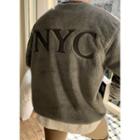 Newyork Embroidered Fleece Pullover