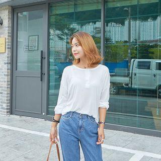 Round-neck Long-sleeve Henley