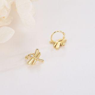 Rhinestone Dragonfly Earring