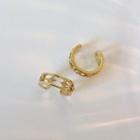 Star Rhinestone Alloy Cuff Earring 1 Pc - Gold - One Size