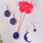 Moon & Star Pendant Necklace / Dangle Earring (various Designs)