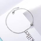 Caged Rhinestone Sterling Silver Bracelet 1 Pc - Silver - One Size