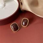 Faux Gem Sterling Silver Ear Stud / Clip-on Earring