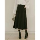 Band-waist Patch-pocket A-line Skirt