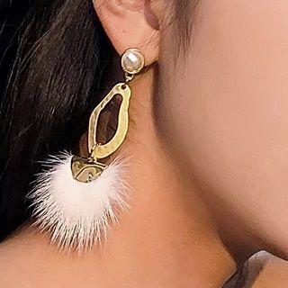 Furry Drop Earring As Shown In Figure - One Size
