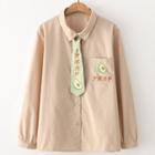 Embroidered Shirt With Tie
