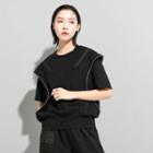 Round-neck Cargo Oversize Zip Top