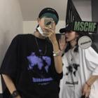 Couple Matching Earth Print Short-sleeve T-shirt
