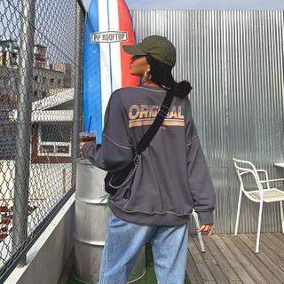 Original Printed Overlock Oversized Sweatshirt