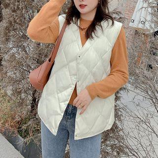 Quilted Button-up Vest
