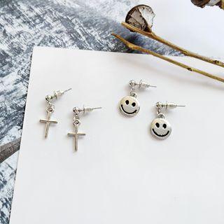 Cross / Smiley Dangle Earring