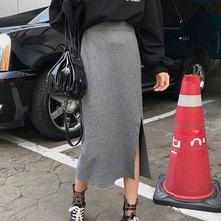 Midi Slit Straight-fit Skirt