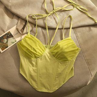 Spaghetti Strap Halter Corset Top