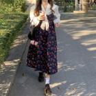 Lace Blouse / Sleeveless Floral Dress