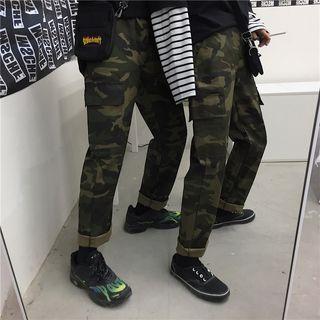 Couple Matching Camo Cargo Straight Fit Pants