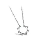 Simple Fashion Sun 316l Stainless Steel Necklace For Men Silver - One Size