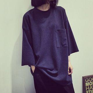 Long Round-neck T-shirt