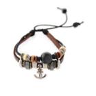 Faux-leather Embroidered Bracelet