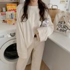 Roll-up Wide-sleeve Oversized T-shirt