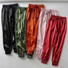 Silky Drawstring Harem Pants