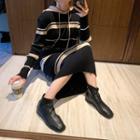 Loose-fit Striped Hooded Sweater Dress