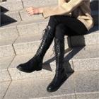 Lace-up Long Boots In 2 Types