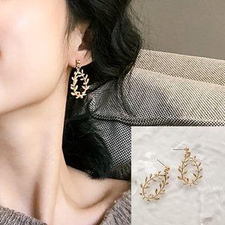 Leaf Stud Earring Leaf - Gold - One Size