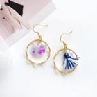 Non-matching Tassel Hoop Dangle Earring