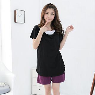 Elastic-waist Cotton Shorts