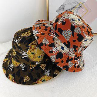Reversible Cat Print Bucket Hat