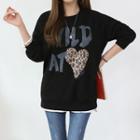 Letter Heart Leopard Sweatshirt