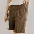 Rollup Linen Blend Bermuda Shorts