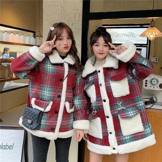 Plaid Button Jacket / Coat
