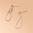 Asymmetrical Geometric Drop Earring 1 Pair - S925 Silver - Silver - One Size