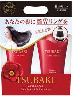 Shiseido - Tsubaki Extra Moist Hair Set (red) (new): Shampoo 500ml + Conditioner 500ml 2 Pcs