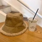 Fleece-lined Suedette Bucket Hat