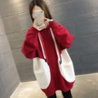 Two-tone Oversized Knit Hoodie