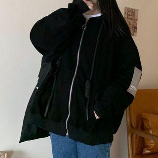 Applique Zip-up Hoodie
