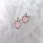 Strawberry Alloy Earring 1 Pair - Pink & Silver - One Size