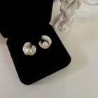 Faux Pearl Glaze Alloy Earring Type A - 1 Pair - White - One Size