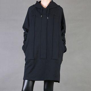 Drawstring Hooded Sweatshirt Dress