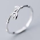 925 Sterling Silver Bamboo Ring As Shown In Figure - One Size