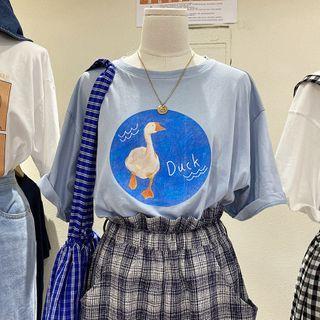 Short Sleeve Duck Print T-shirt