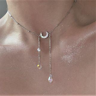 Crescent Choker 1pc - Silver - One Size
